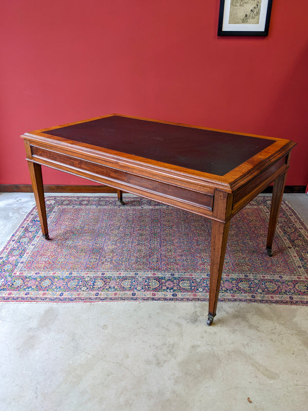 Large Antique Mahogany Writing Table / Desk Circa 1900