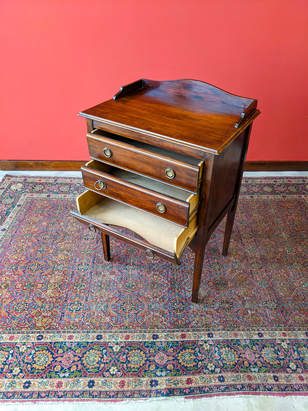 Antique Edwardian Mahogany Music Cabinet Drawers / Hall Table