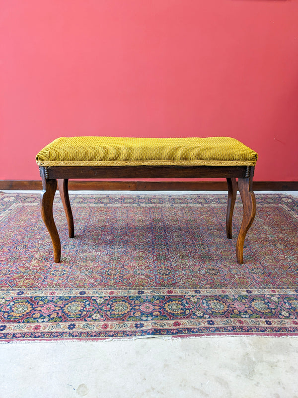 Antique Victorian Mahogany Window Seat / Bench