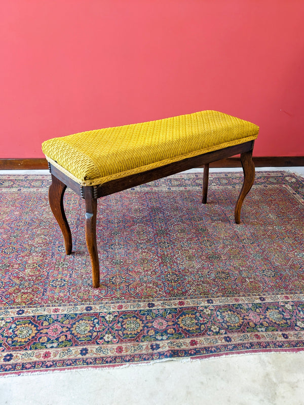 Antique Victorian Mahogany Window Seat / Bench