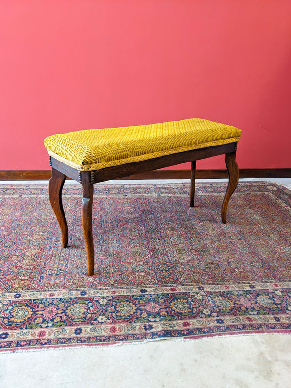 Antique Victorian Mahogany Window Seat / Bench