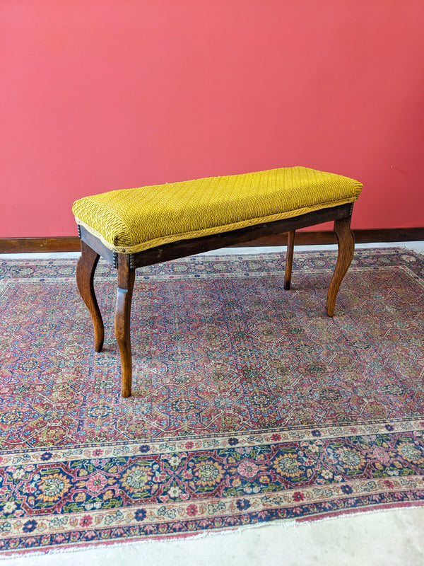 Antique Victorian Mahogany Window Seat / Bench