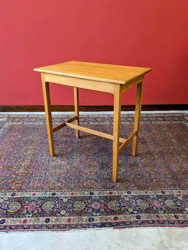 Mid Century Light Oak Rectangular Occasional Table