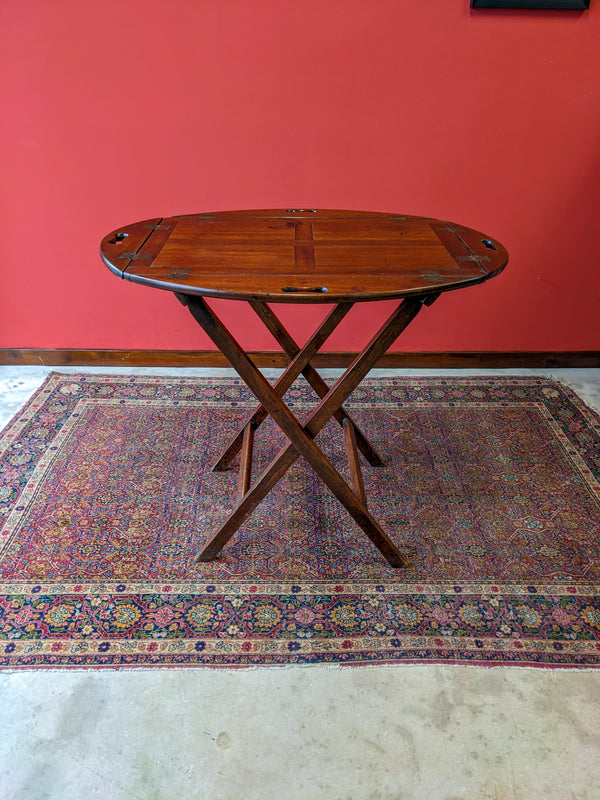 Antique Georgian Mahogany Butlers Tray & Stand
