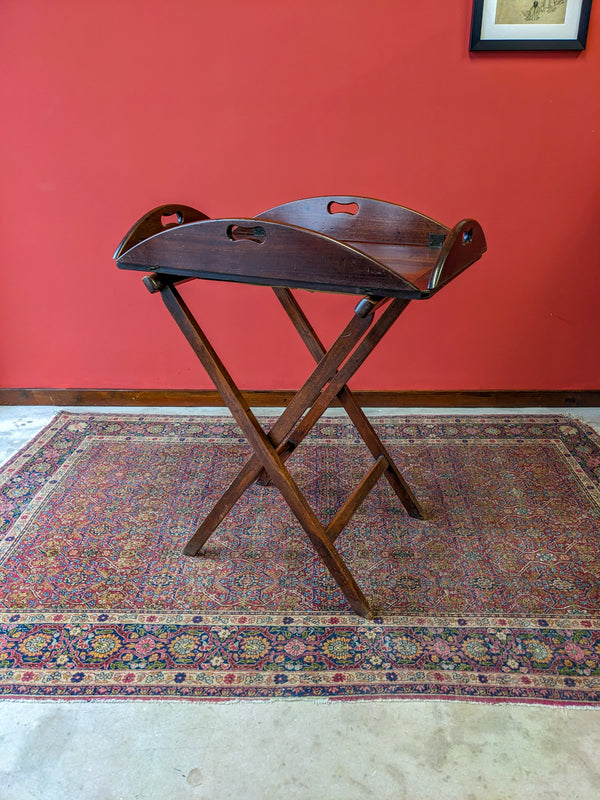 Antique Georgian Mahogany Butlers Tray & Stand