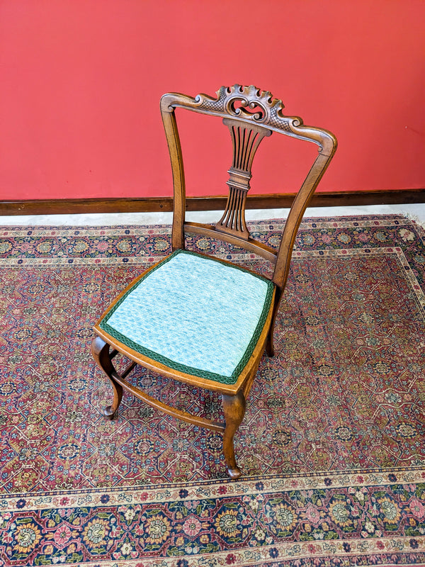 Pair of Antique 19th Century Mahogany Parlour Chairs / Side Chairs