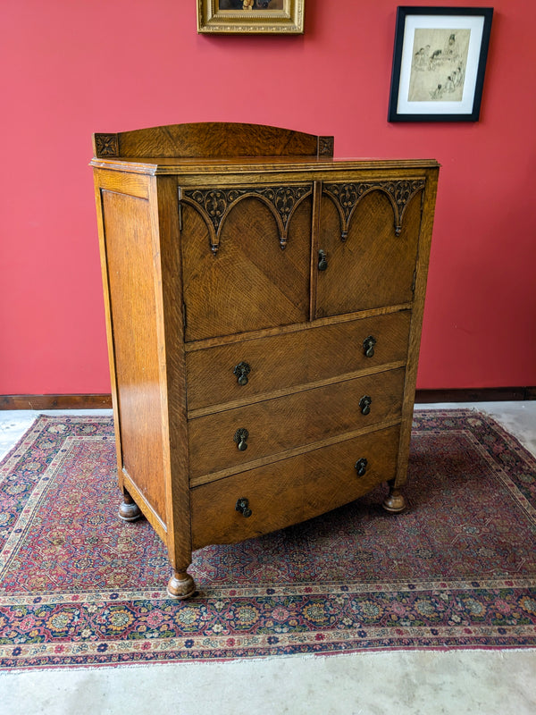 Antique 1920’s Oak Art Deco Tallboy