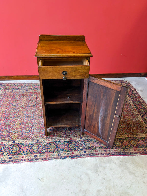 Antique Mahogany Pot Cupboard / Bedside with Drawer Circa 1900