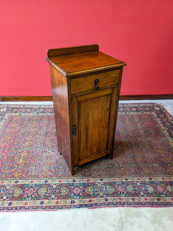 Antique Mahogany Pot Cupboard / Bedside with Drawer Circa 1900