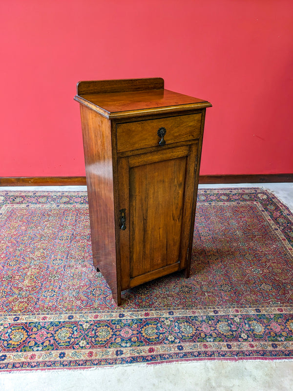 Antique Mahogany Pot Cupboard / Bedside with Drawer Circa 1900