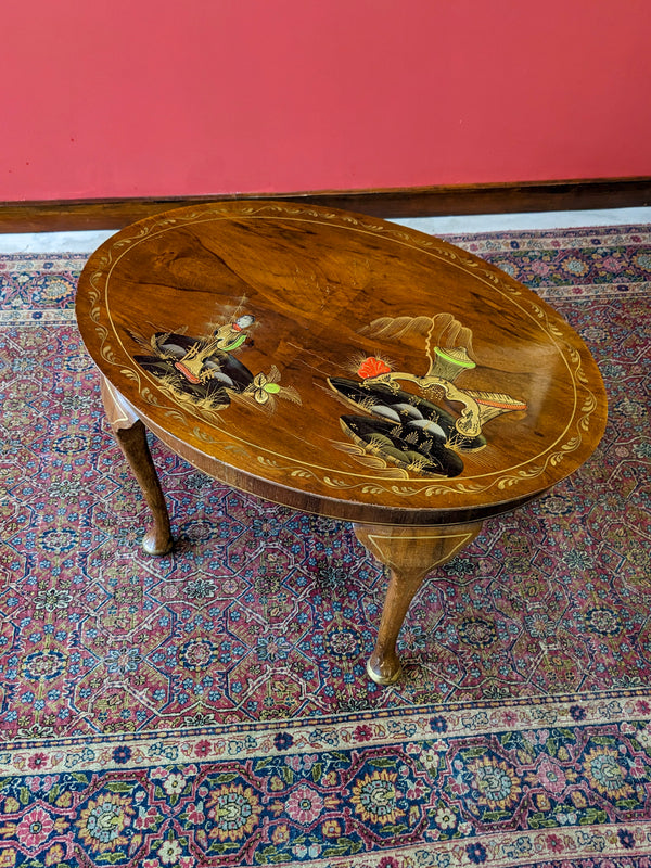 Antique Chinoiserie Mahogany Side Table / Coffee Table