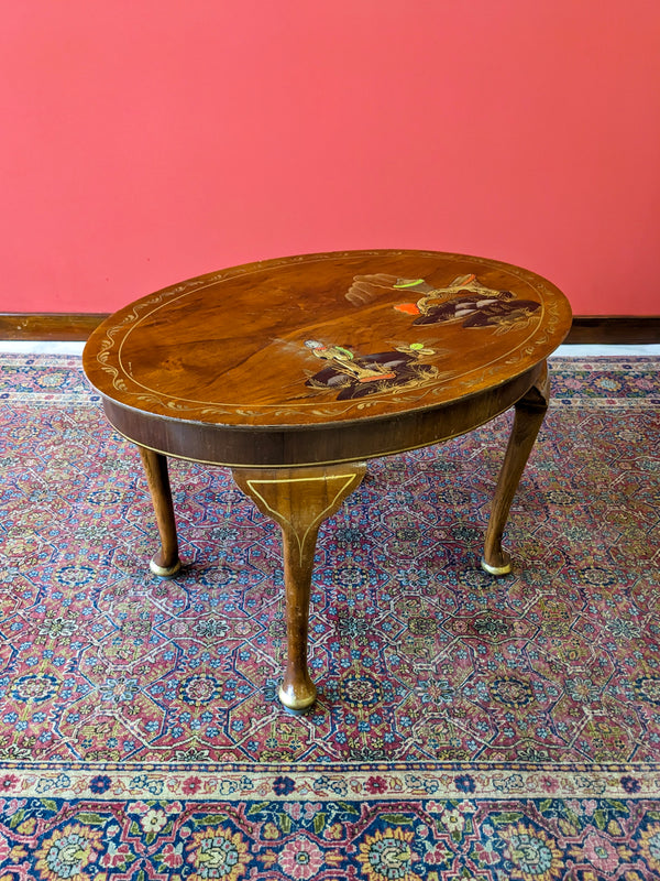 Antique Chinoiserie Mahogany Side Table / Coffee Table