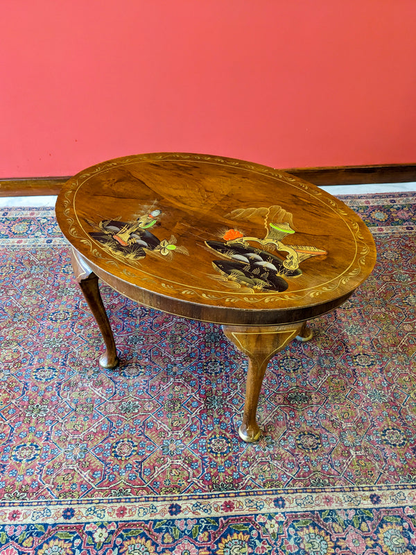 Antique Chinoiserie Mahogany Side Table / Coffee Table