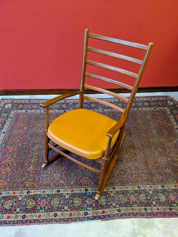 Mid Century Modern Teak Rocking Chair