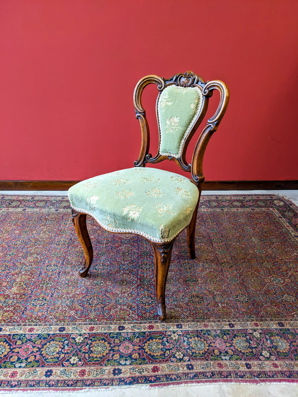 Pair of Antique Walnut Parlour Chairs by J. Kendall & Co