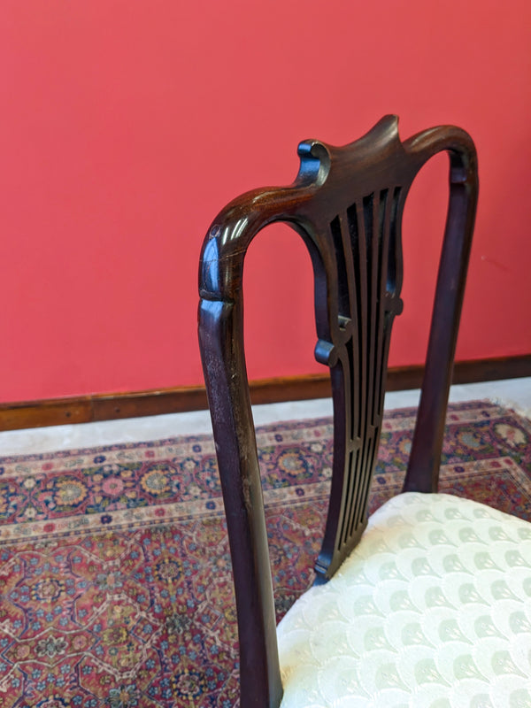 Pair of Antique Mahogany Parlour Chairs / Side Chairs by Christopher Pratt