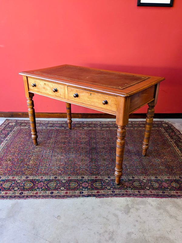 Antique Mahogany Leather Topped Writing Table / Desk Circa 1900