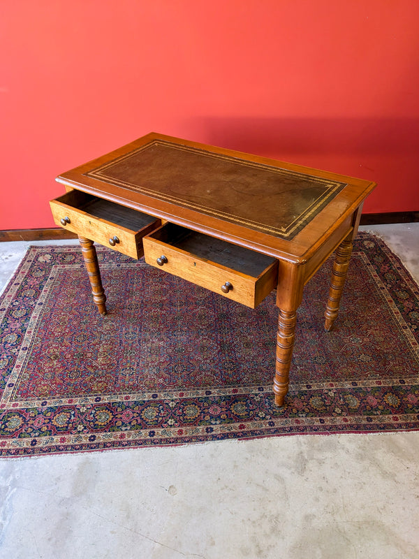 Antique Mahogany Leather Topped Writing Table / Desk Circa 1900