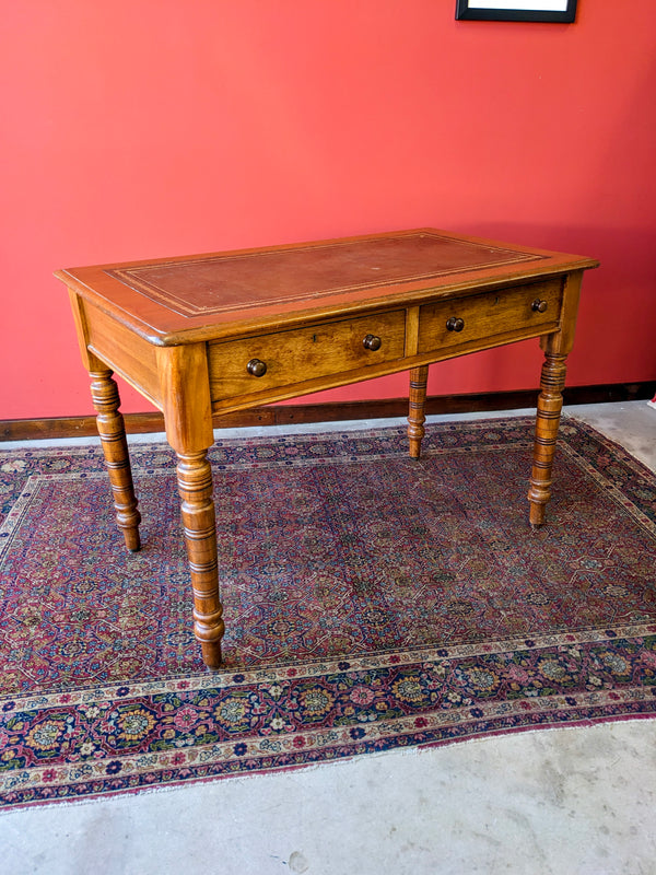 Antique Mahogany Leather Topped Writing Table / Desk Circa 1900