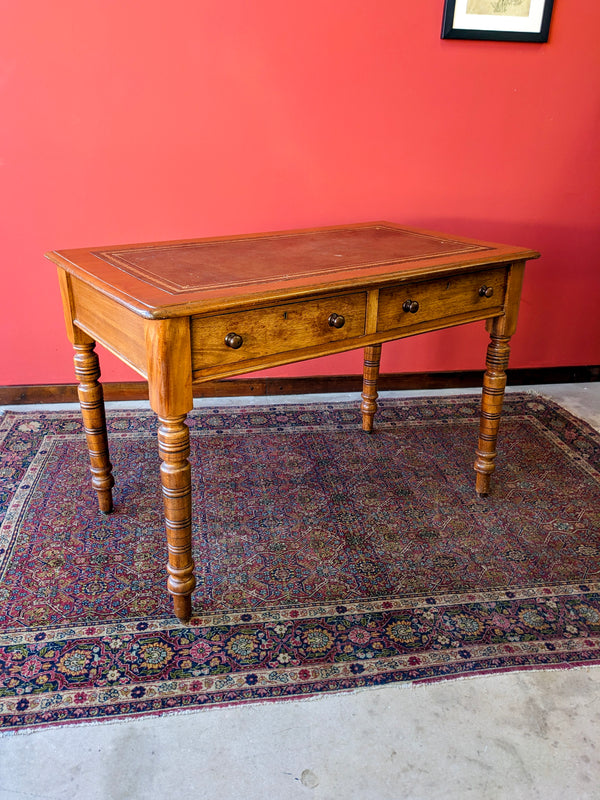 Antique Mahogany Leather Topped Writing Table / Desk Circa 1900