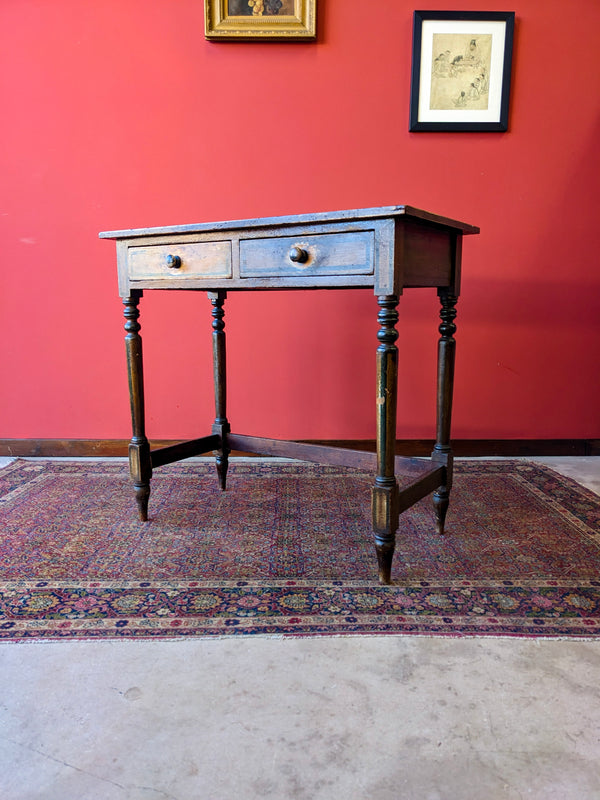 Antique Victorian Pine Painted Desk / Hall Table