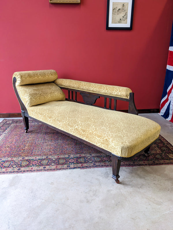 Antique Victorian Mahogany Chaise Lounge