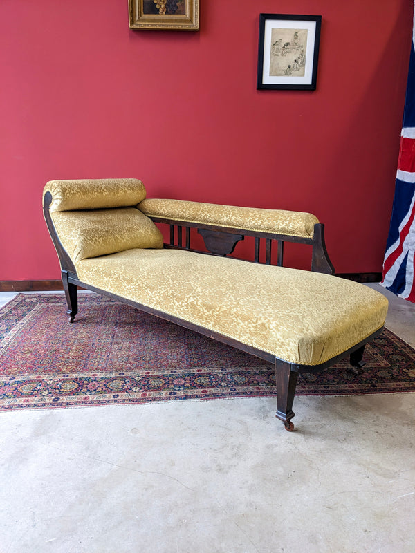 Antique Victorian Mahogany Chaise Lounge