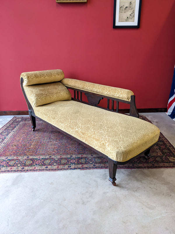 Antique Victorian Mahogany Chaise Lounge