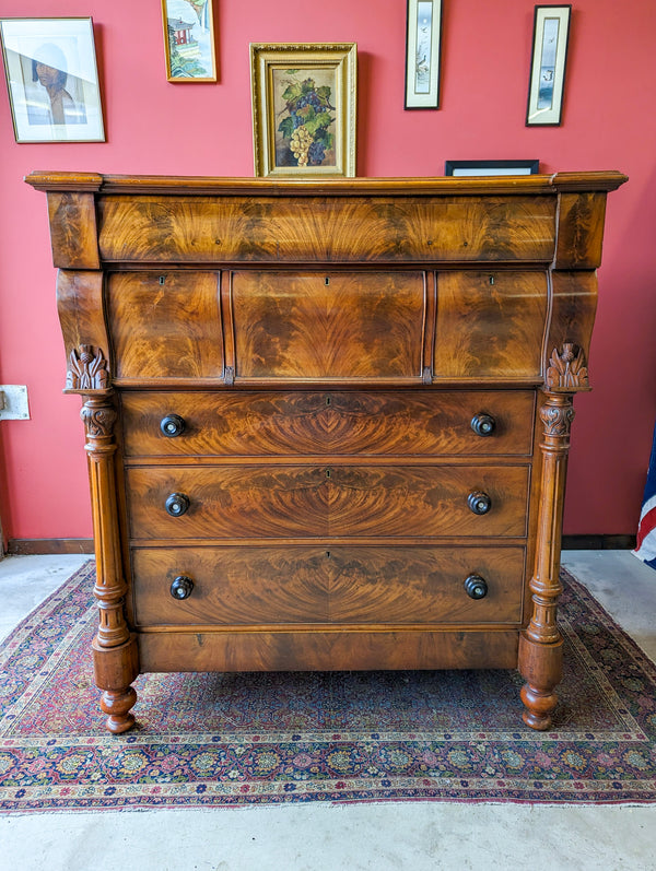 Antique 19th Century Mahogany Large Scotch Chest of Drawers Circa 1880