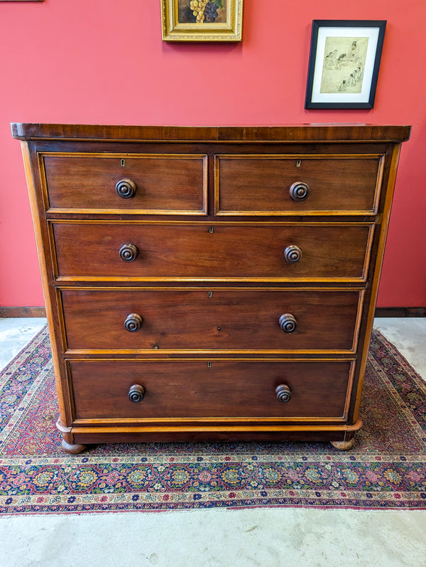 Antique Victorian Mahogany Large Chest of Drawers