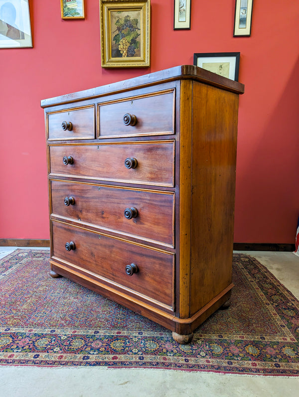 Antique Victorian Mahogany Large Chest of Drawers