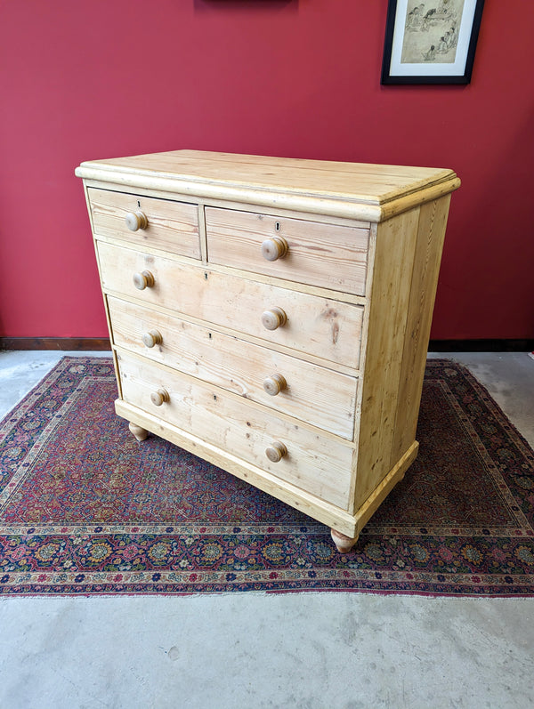 Antique Victorian Pine Large Chest of Drawers