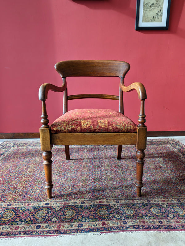 Antique Regency Period Mahogany Armchair / Elbow Chair / Desk Chair