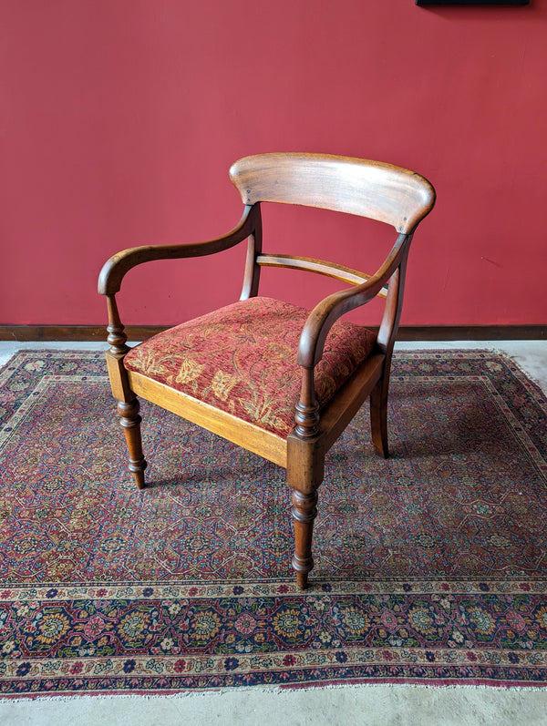 Antique Regency Period Mahogany Armchair / Elbow Chair / Desk Chair