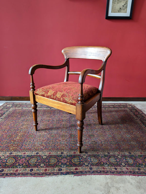 Antique Regency Period Mahogany Armchair / Elbow Chair / Desk Chair