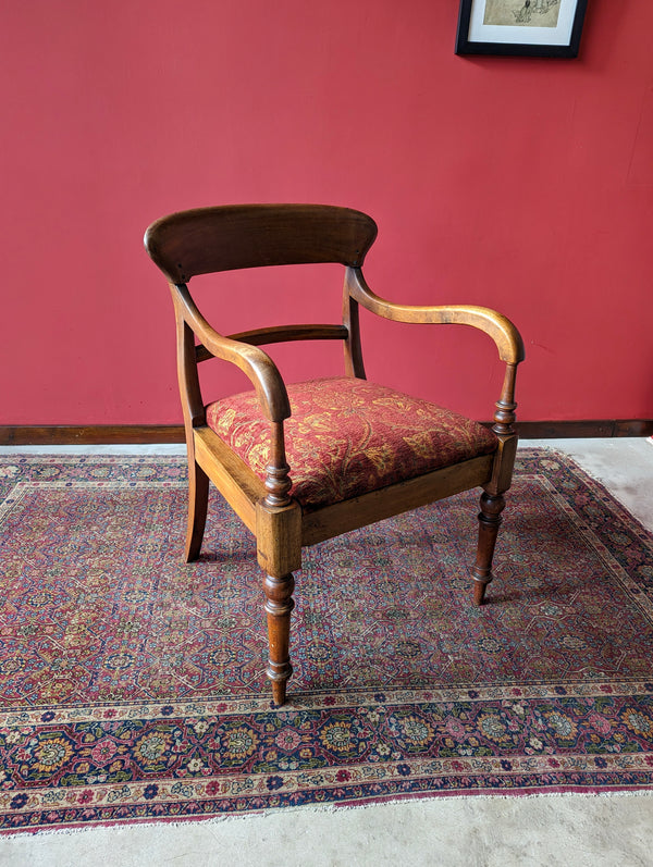 Antique Regency Period Mahogany Armchair / Elbow Chair / Desk Chair