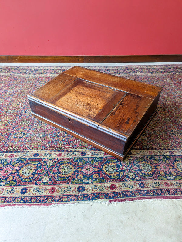 Antique Victorian Pine Table Top Writing Slope Box