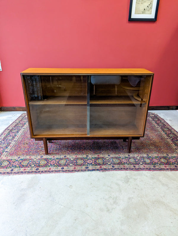 Mid Century Glazed Teak Bookcase Display Cabinet By Robert Heritage for Beaver & Tapley