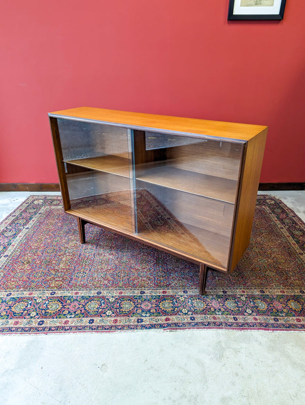 Mid Century Glazed Teak Bookcase Display Cabinet By Robert Heritage for Beaver & Tapley