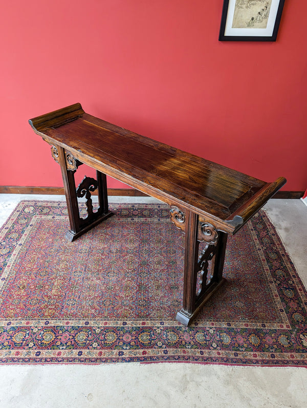 Mid Century Carved Chinese Hardwood Altar Table